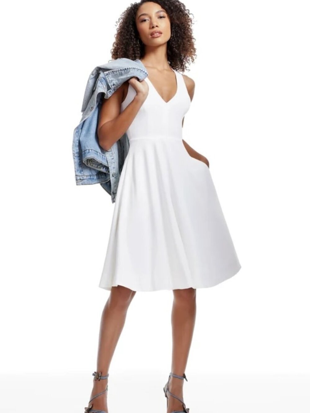 Dress the Population Catalina White Dress – Size Large